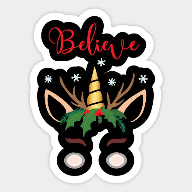 unicorn reindeer Sticker by OnuM2018